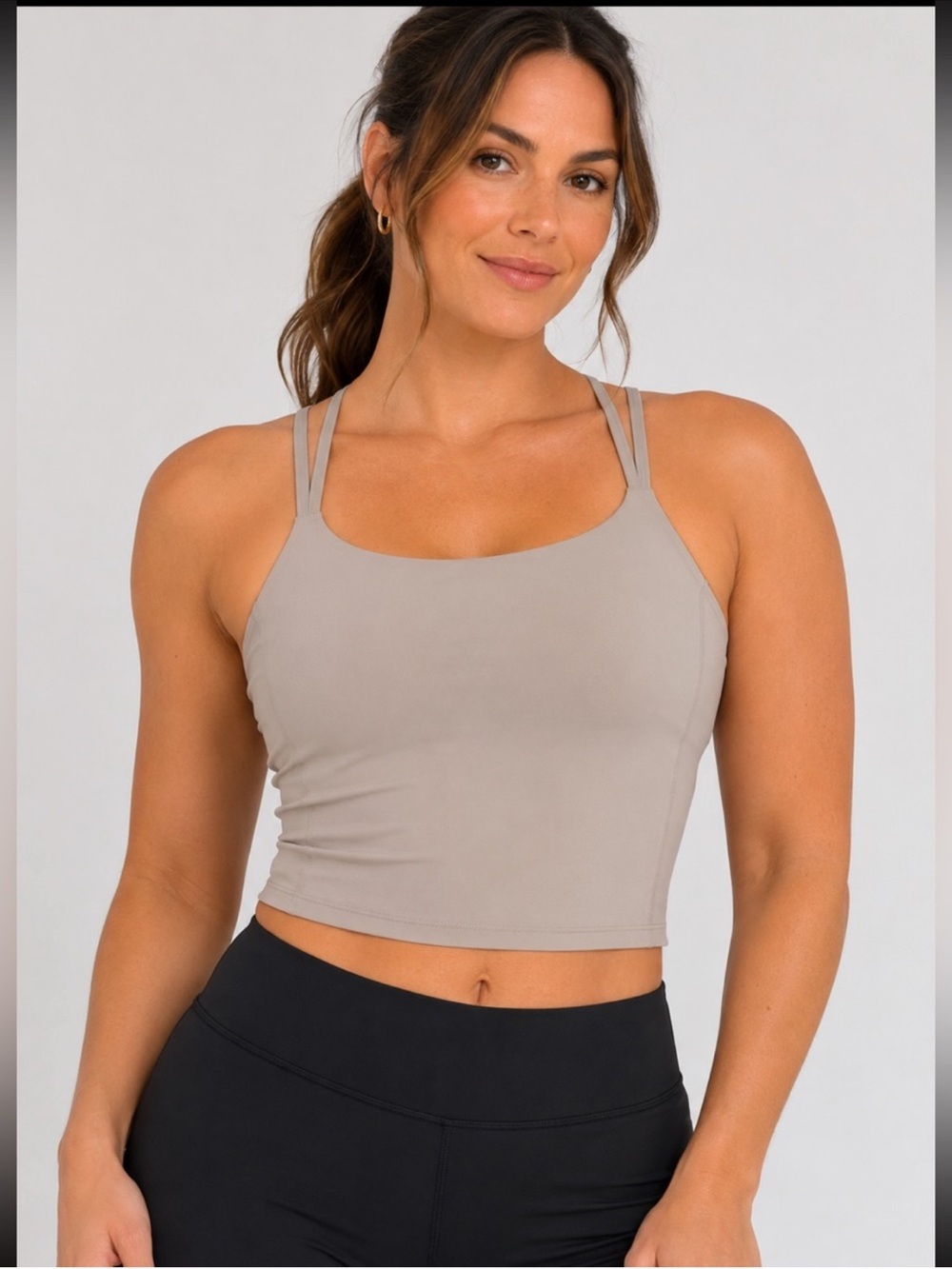 Lululemon Strappy Nulu Shelf Tank Barely Beige 8